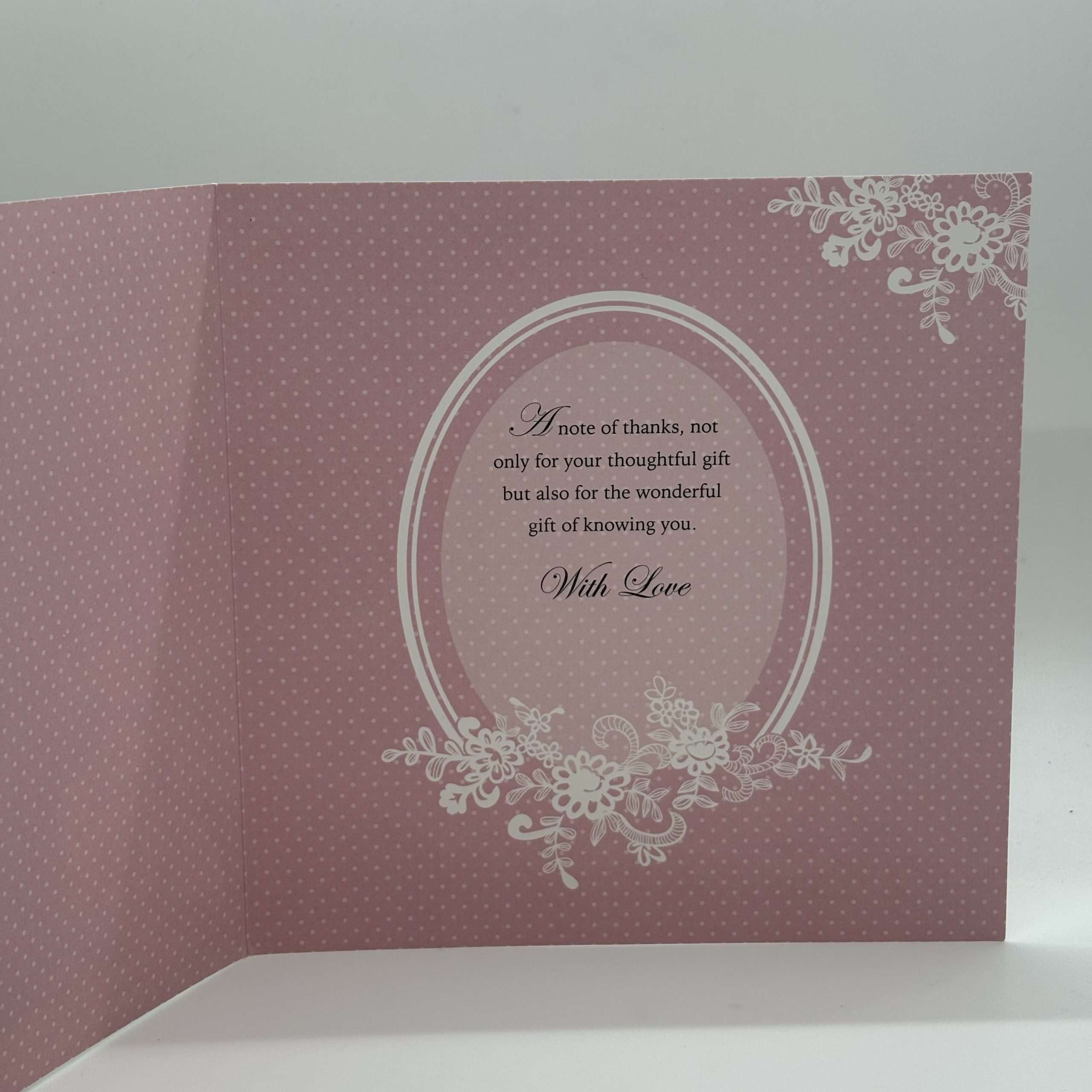 3 D Raised Dots Glass Jar Of Flowers Thank You Card - Image 3