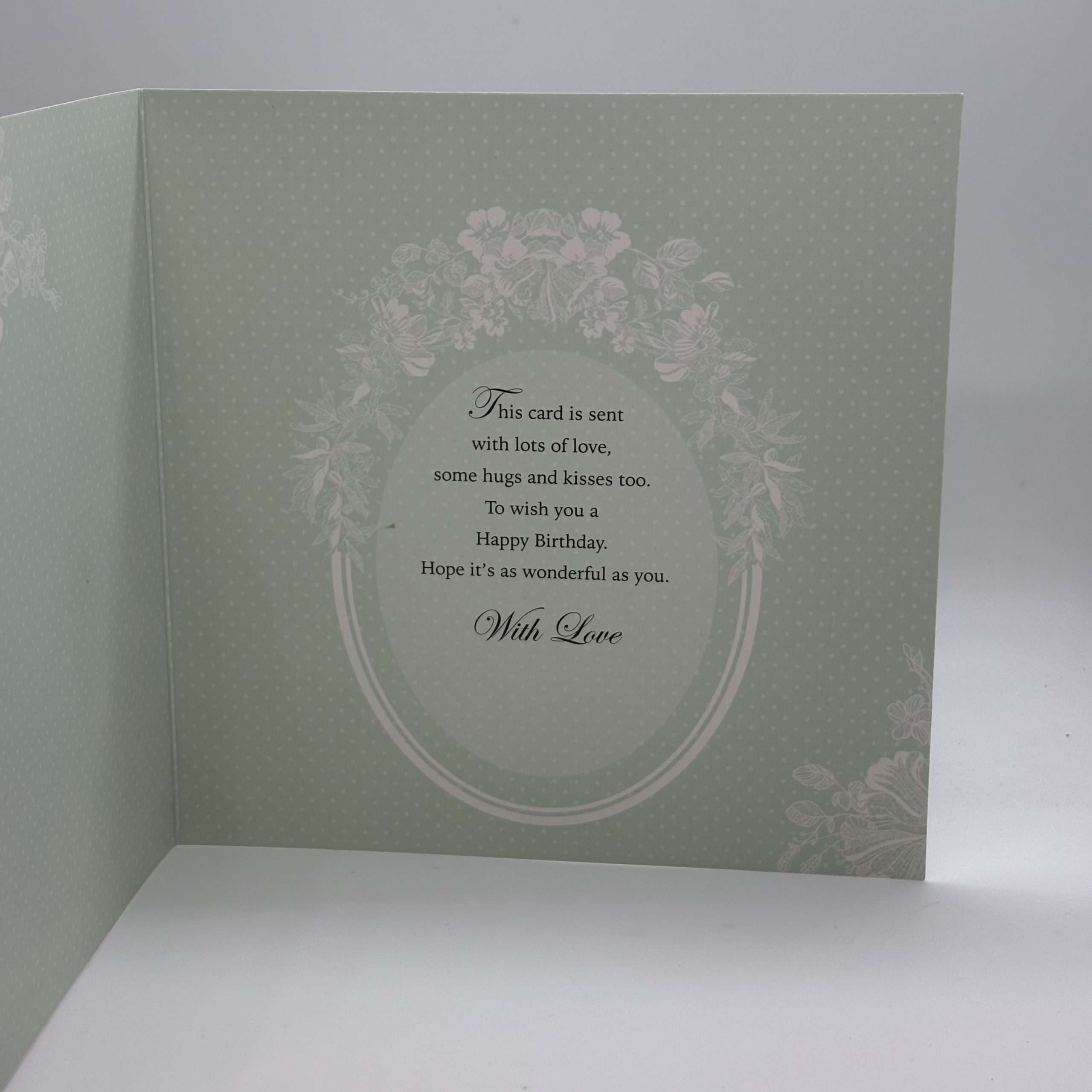 3D Raised Dots Flowers And Clock Birthday Card - Image 3