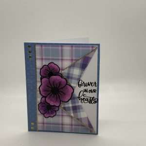 IMG_3629 Purple Flowers Glitter Sympathy Card