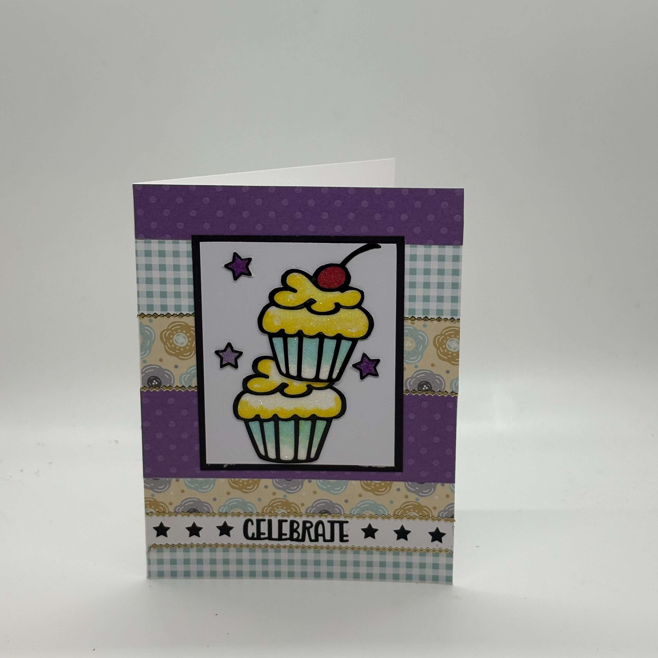 Cupcake Glitter Celebrate Card