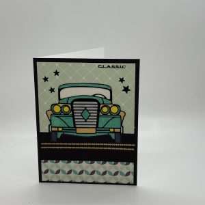 Classic Car Glitter Best Wishes For Him Card