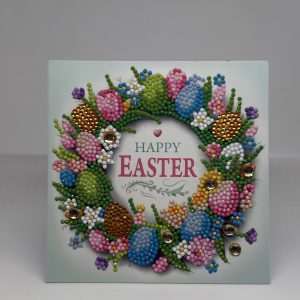 Easter Eggs Wreath Dots Easter Card