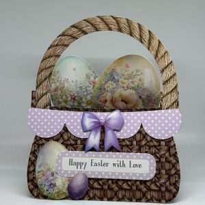 IMG_3743 Oversized Purple Basket Filled With Beautiful Eggs Easter Card