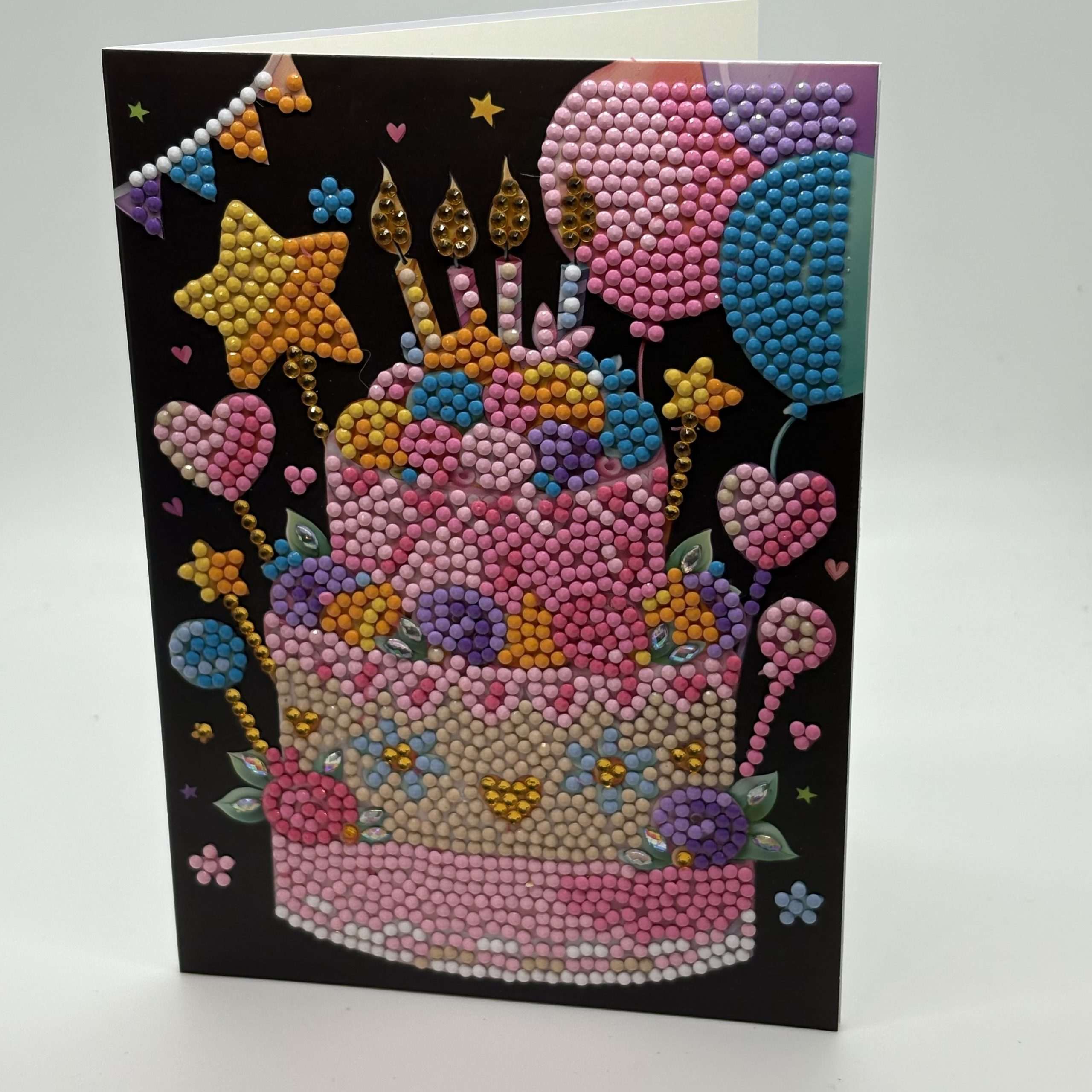 Beaded 3 Tiered Cake Birthday Card
