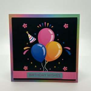 Bunch Of Balloons And Party Hat Birthday Card