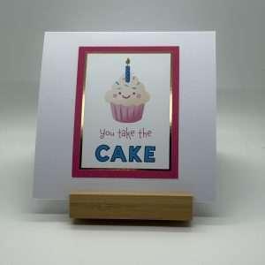 Beaded Fancy Decorated Cupcake Birthday Card